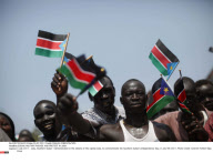 SUDAN: MILITARY PARADE AND PROTEST IN JUBA