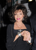 Joan Collins leaving Harry's Bar, London, Britain - 06 Jul 2011