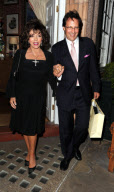 Joan Collins leaving Harry's Bar, London, Britain - 06 Jul 2011