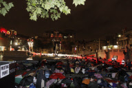 Harry Potter fans queueing in Trafalgar Square for the film premiere, London, Britain - 06 Jul 2011