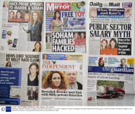 Newspaper Headlines Relating to the News of the World Hacking Story - 06 Jul 2011