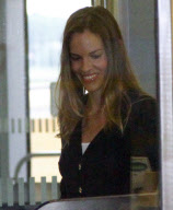 HILARY SWANK AT BERLIN TEGEL AIRPORT