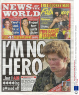 Newspaper Headlines Prince Harry at War in Afghanistan, March - 2008