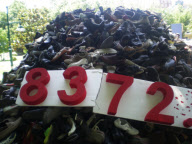 8372 Schuhe zum Gedenken an die Ermordeten von Srebrenica