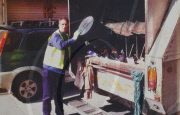 Former bin man Steve Jones, who travels around Europe photographing dustcarts, Britain - 01 Jul 2011