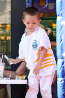*EXCLUSIVE* Jaime Pressly has a little Karate Kid in the Making