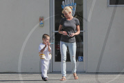 *EXCLUSIVE* Jaime Pressly has a little Karate Kid in the Making