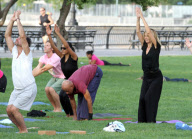 Fisher Stevens, Russell Simmons, Heidi Klum