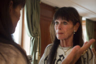 Geraldine Chaplin bei einem Fototermin im Lindenzimmer im Hotel Adlon in Berlin