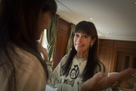 Geraldine Chaplin bei einem Fototermin im Lindenzimmer im Hotel Adlon in Berlin