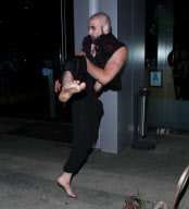 Weston Cage does the splits and martial arts at BOA Steakhouse