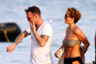 EXC - SARAH HARDING AND FIANCE TOM CRANE ON HOLIDAY