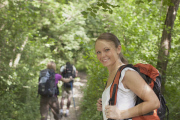 Friends hike