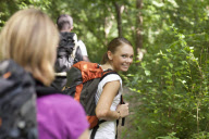 Friends hike