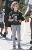 EXCLUSIVE Travis Barker spends time with children Landon and Alabama