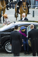 Royal family inside Saint Goedele Cathedral, Brussels.