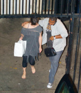 Selena Gomez Leaves Out the Back Door of Geisha House Barefoot