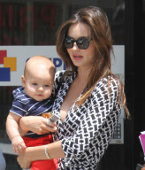 EXCLUSIVE Miranda Kerr out with BIG baby Flynn at the nail salon
