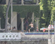 Alicia Keys enjoys some pool fun with her son Egypt and family. Alicia also got cuddles and kisses as she took some time out ahead of the Zo's Summer Groove this weekend
