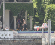 Alicia Keys enjoys some pool fun with her son Egypt and family. Alicia also got cuddles and kisses as she took some time out ahead of the Zo's Summer Groove this weekend
