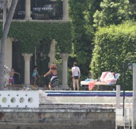 Alicia Keys enjoys some pool fun with her son Egypt and family. Alicia also got cuddles and kisses as she took some time out ahead of the Zo's Summer Groove this weekend
