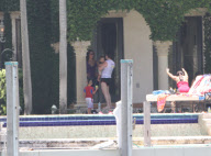 Alicia Keys enjoys some pool fun with her son Egypt and family. Alicia also got cuddles and kisses as she took some time out ahead of the Zo's Summer Groove this weekend
