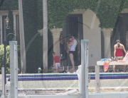 Alicia Keys enjoys some pool fun with her son Egypt and family. Alicia also got cuddles and kisses as she took some time out ahead of the Zo's Summer Groove this weekend
