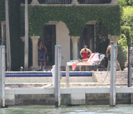 Alicia Keys enjoys some pool fun with her son Egypt and family. Alicia also got cuddles and kisses as she took some time out ahead of the Zo's Summer Groove this weekend
