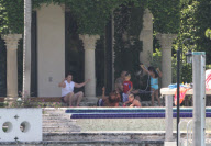 Alicia Keys enjoys some pool fun with her son Egypt and family. Alicia also got cuddles and kisses as she took some time out ahead of the Zo's Summer Groove this weekend
