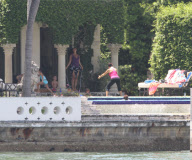 Alicia Keys enjoys some pool fun with her son Egypt and family. Alicia also got cuddles and kisses as she took some time out ahead of the Zo's Summer Groove this weekend
