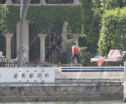 Alicia Keys enjoys some pool fun with her son Egypt and family. Alicia also got cuddles and kisses as she took some time out ahead of the Zo's Summer Groove this weekend

