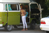Teri Hatcher Heads Out in a Volkswagen Bus