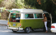 Teri Hatcher Heads Out in a Volkswagen Bus