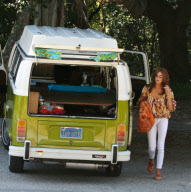 Teri Hatcher Heads Out in a Volkswagen Bus