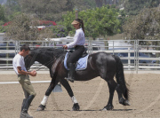 EXCLUSIVE Leona Lewis horseback riding with no helmet