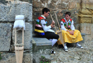 SPAIN-ANGUIANO-DANCERS ON STILTS 