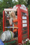 Village opens smallest pub in world in red phone box, Shepreth, Cambridgeshire, Britain - 10 Jul 2011