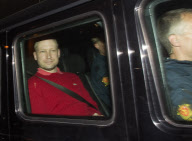 Anders Behring Breivik leaving the Oslo Municipal Court, Norway - 25 Jul 2011