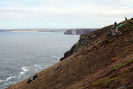 Rettungsaktion am Kliff bei Newquay