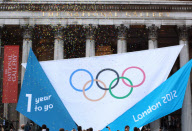 'One Year To Go' ceremony to mark London 2012 Olympic games, Trafalgar Square, London, Britain - 27 Jul 2011