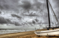 bad weather at the belgian coast
