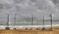 bad weather at the belgian coast