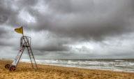 bad weather at the belgian coast