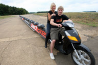 Man builds world's longest motorbike, Lincolnshire, Britain - 28 Jul 2011