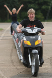 Man builds world's longest motorbike, Lincolnshire, Britain - 28 Jul 2011