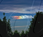 Multi-coloured rainbow cloud appears in the sky above Illinois, America - 27 Jun 2011