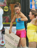 Olivia Wilde On Set of her New Film 'Free Hugs'