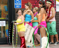 Olivia Wilde On Set of her New Film 'Free Hugs'