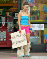 Olivia Wilde On Set of her New Film 'Free Hugs'