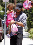 Nahla Aubry Shows Daddy Her Art Work 